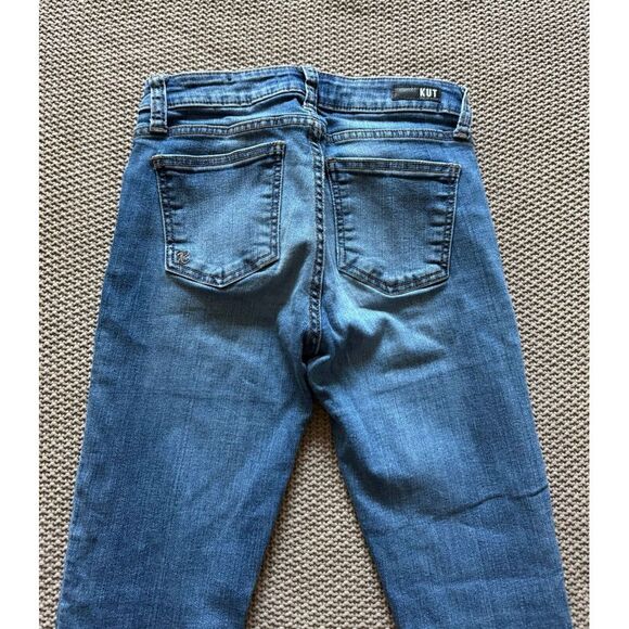 Kut from the Kloth Distressed Blue Skinny Jeans - Picture 4 of 11